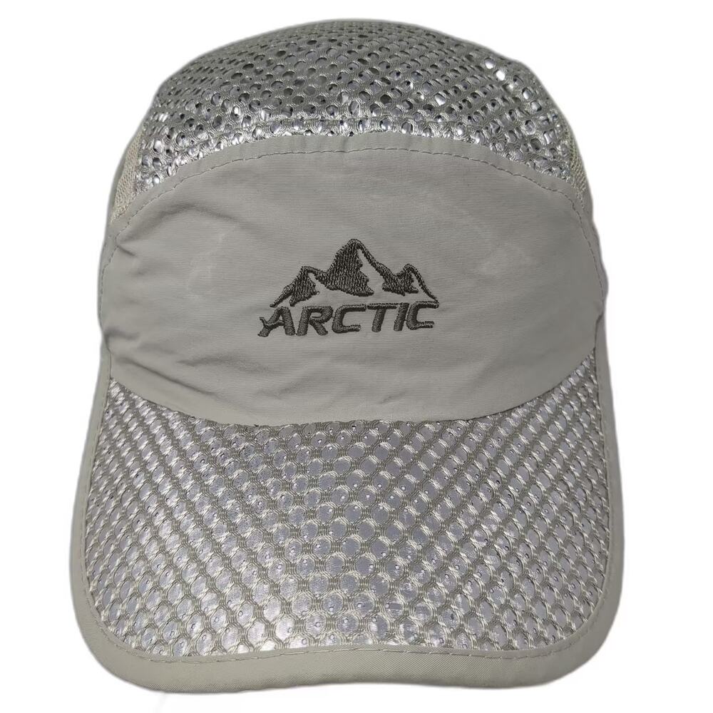 Arctic Hat Baseball Cap Gray Silver Mesh Adjustable Strapback One Size OSFM